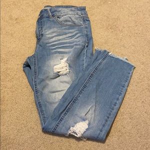 Distressed jeans